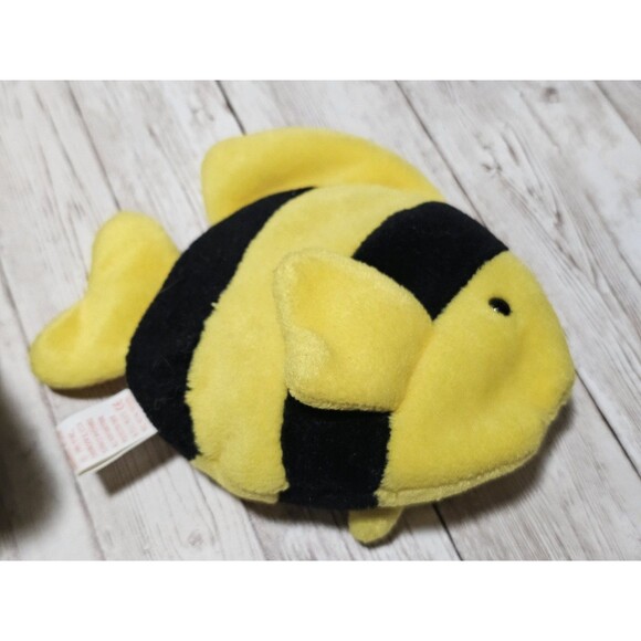 Ty Beanie Babies Bubbies Plushies Black & Yellow Stuffed Toy Rare - Picture 2 of 12